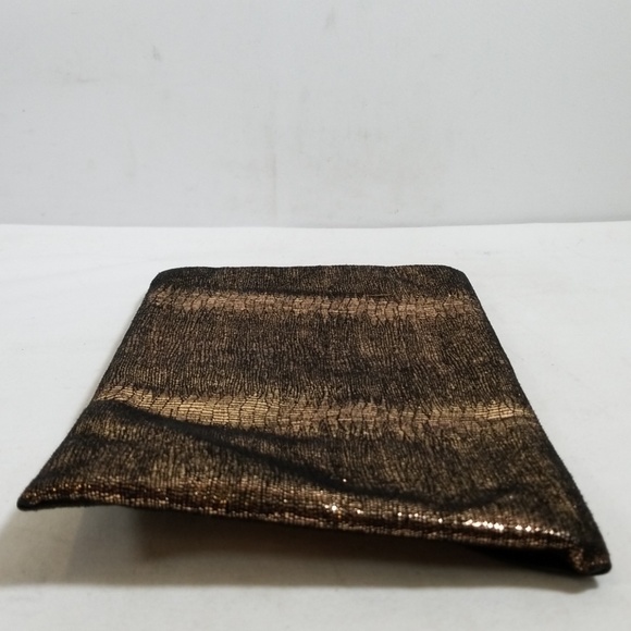 BCBGMaxAzria Gold Snake Embossed Clutch - Picture 4 of 7